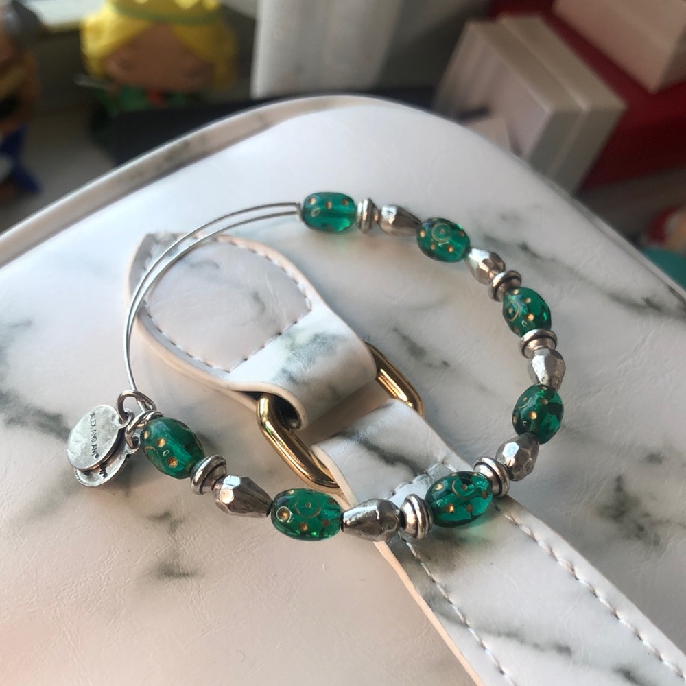 Alex and Ani Green Beaded bracelet